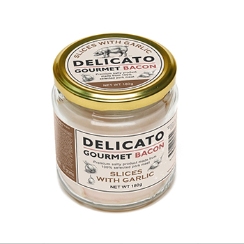 

Сало слайсы DELICATO GOURMET с чесноком 180 г, Россия