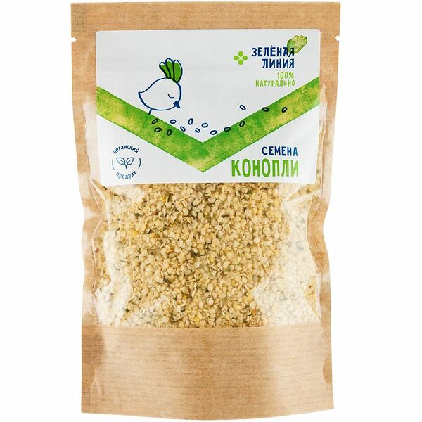 Семена конопли очищенные Зелёная Линия, 120г
