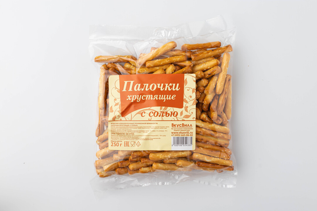 

Палочки хрустящие с солью 250г