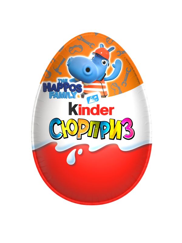 

Яйцо Kinder Сюрприз из молочного шоколада с игрушкой в ассортименте 1 шт 20 г