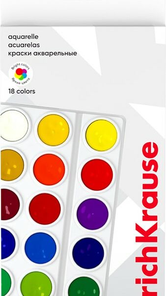 Краски акварельные ErichKrause 18 цветов