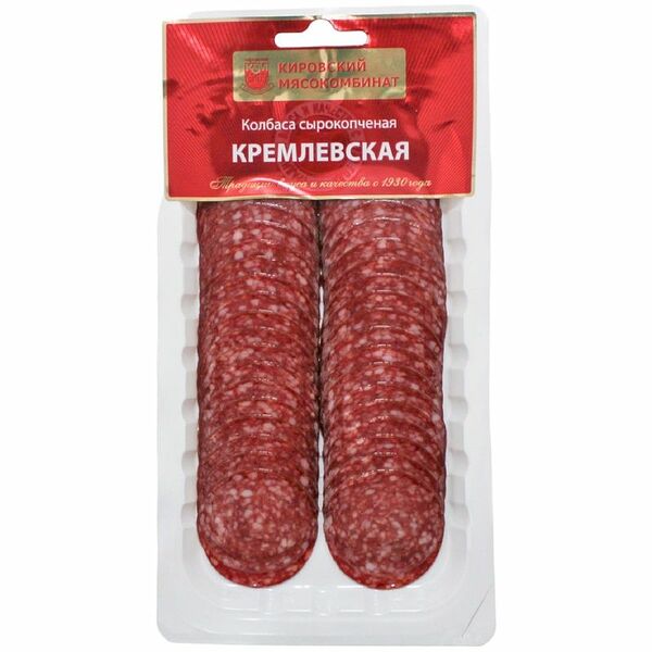 Колбаса сырокопчёная Кировский МК Кремлевская полусухая