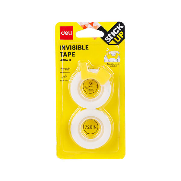 Клейк лента 12 мм*183м Deli прозрачная блистер 2шт арт EA30411