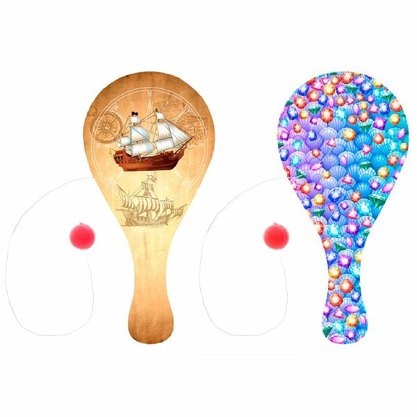 Ракетка с мячом на резинке в ассортименте 1шт.