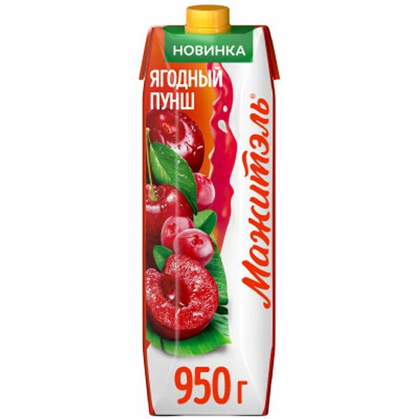 Напиток Мажитэль сывороточный с соком Ягодный Пунш 950 г