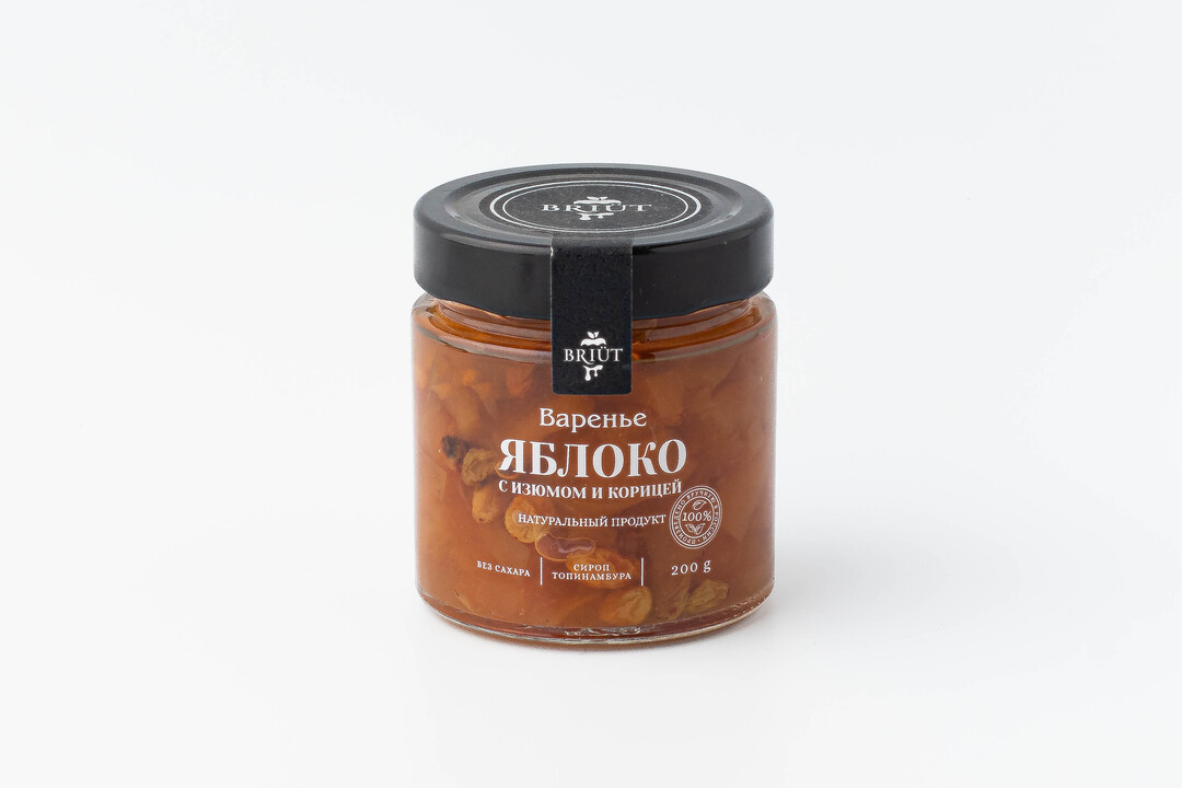 

Варенье из яблока с корицей и изюмом на сиропе из топинамбура