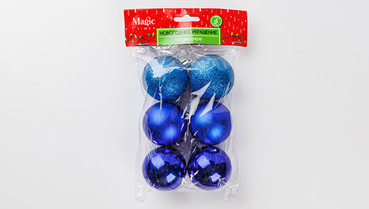 Набор ёлочных шаров 6 штук