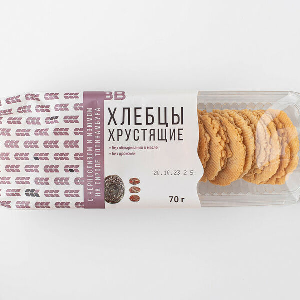 Хлебцы пшеничные ВкусВилл с черносливом и изюмом
