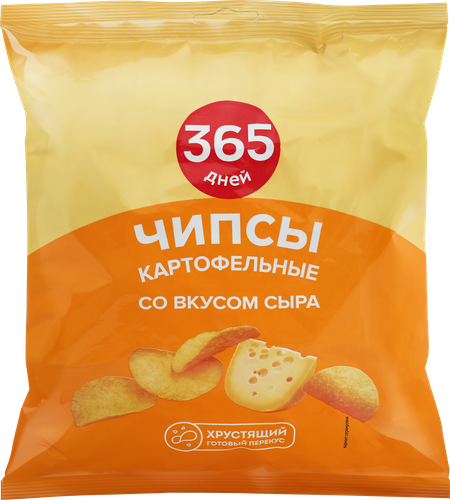 

Чипсы картофельные 365 дней Картофель хрустящий со вкусом сыра 90 г