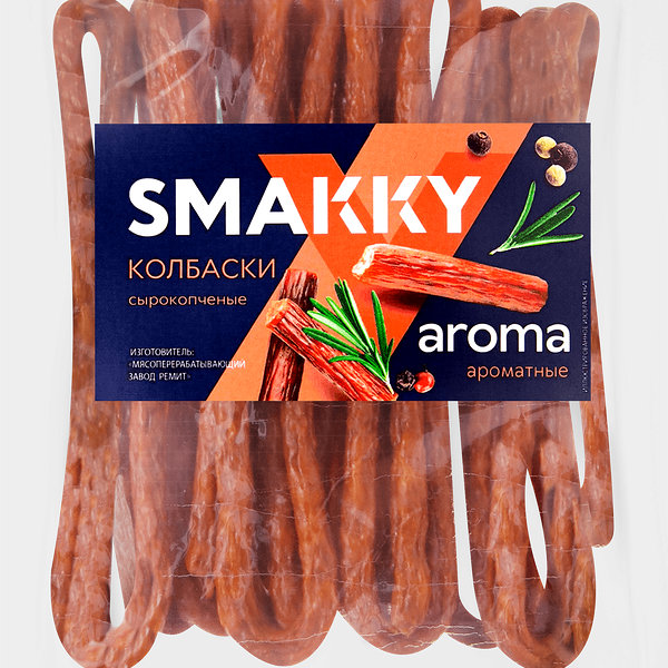 Колбаски сырокопченые SMAKKY, 280г