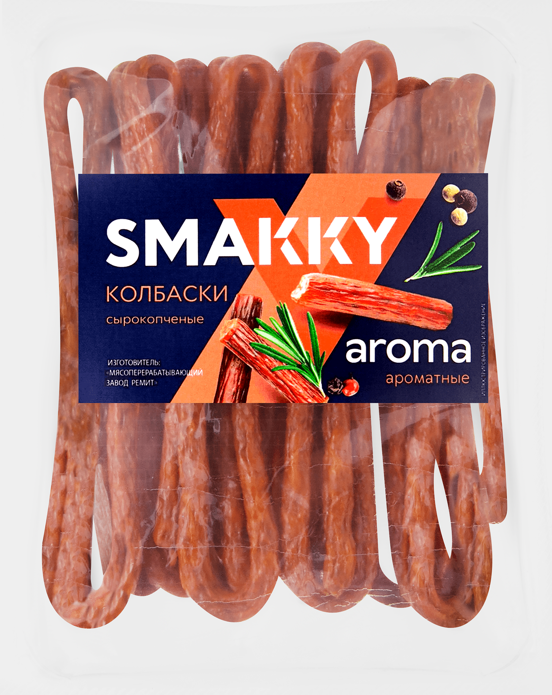 

Колбаски сырокопченые SMAKKY, 280г