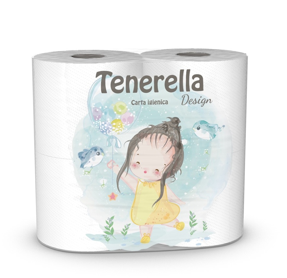 

Туалетная бумага Tenerella с тиснением 3-слойная 4 шт