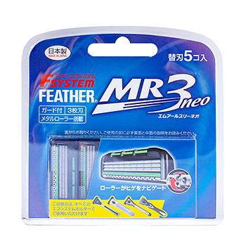 Кассеты сменные F-System MR3 Neo с тройным лезвием, Feather, 5 шт., Япония