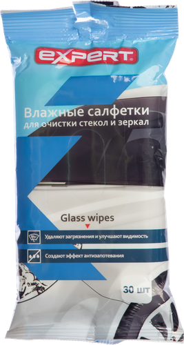 

Салфетки влажные EXPERT очищающие для стекол Арт. 410047, 30шт
