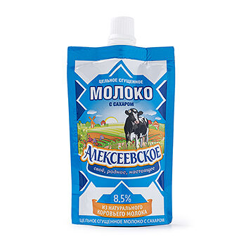 Сгущенное молоко Алексеевское цельное с сахаром 8.5%