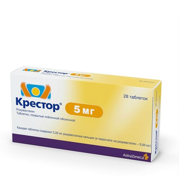 Крестор таблетки 5 мг 28 шт