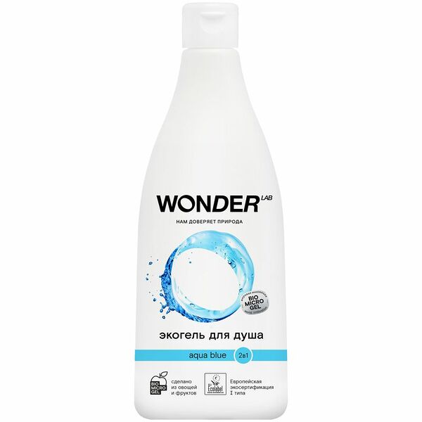 Экогель Wonder Lab Aqua Blue 2в1 для душа 550 мл
