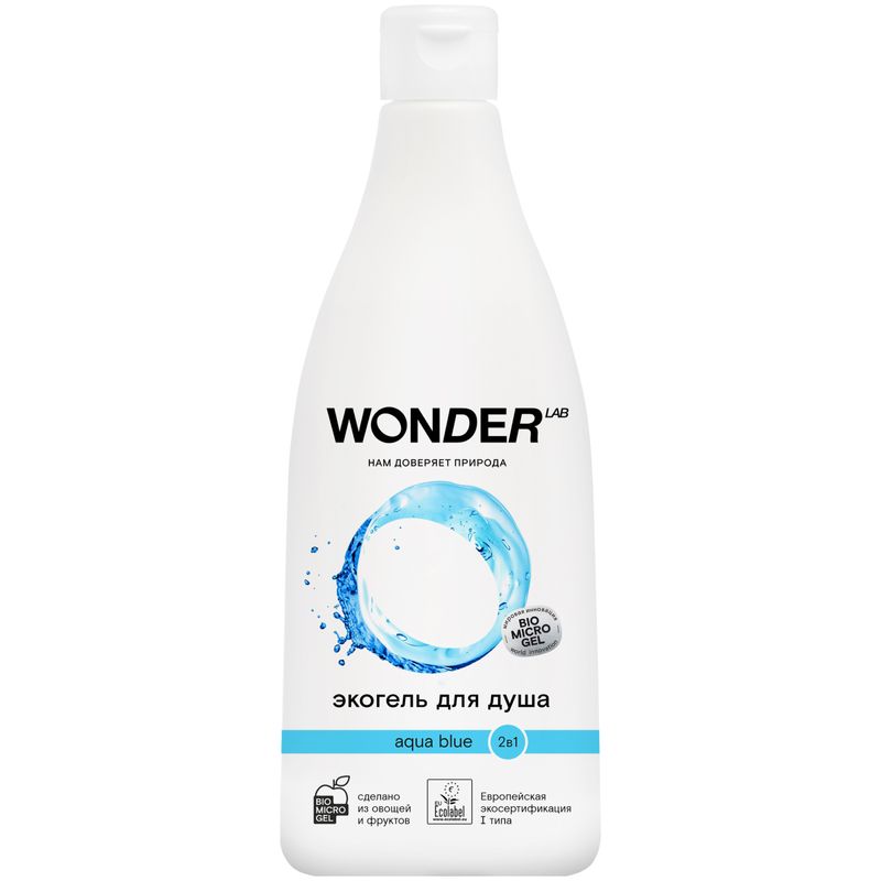 

Экогель Wonder Lab Aqua Blue 2 в 1 для душа 550 мл