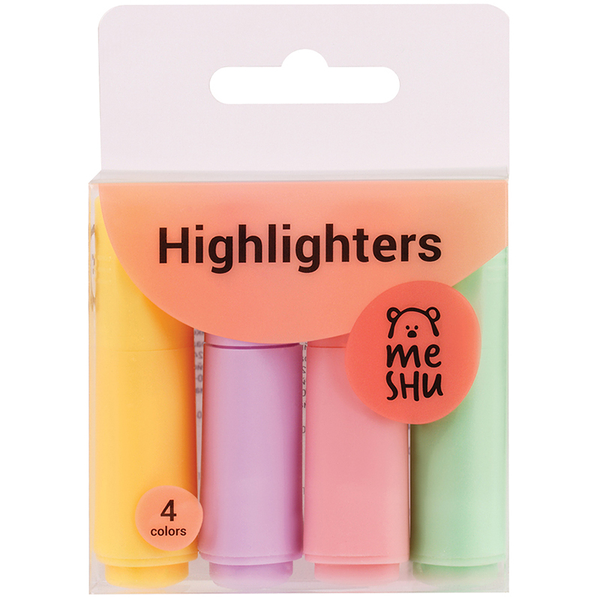 Текстовыделители Meshu Pomadka 4 цвета