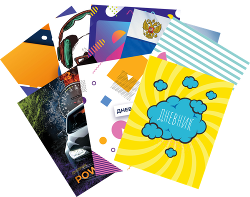 

Дневник школьный 40 листов на скрепке дизайн в ассортименте