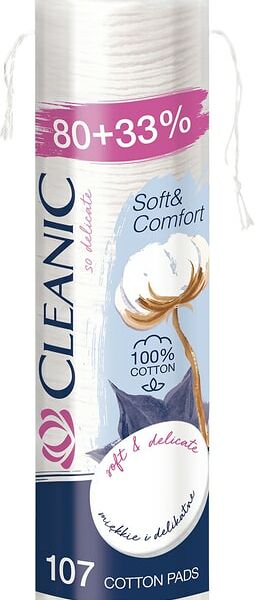 Ватные диски Cleanic Soft&Comfort гигиенические 107шт