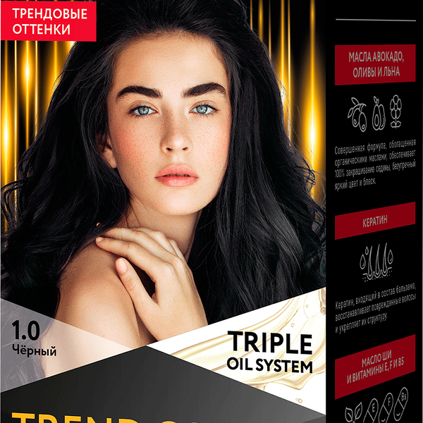 Стойкая крем-краска для волос Rocolor 1.0 Черный