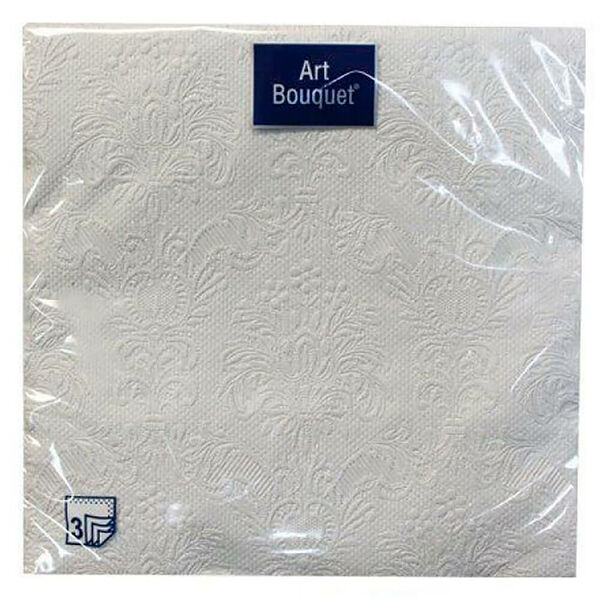 Салфетки арт букет 16 шт 33*33 см 3 слоя барокко цвет камня