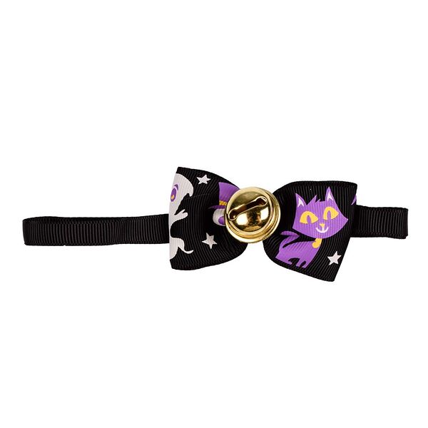 Галстук-бант черный Кошка+Летучая Мышь