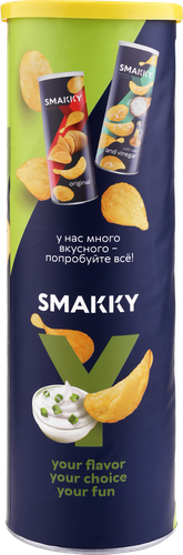 

Чипсы картофельные Smakky со вкусом сметаны и лука, 110 г