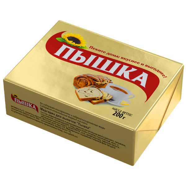 Маргарин для выпечки Пышка 72%