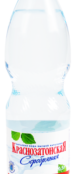 Вода питьевая КРАСНОЗАТОНСКАЯ СЕРЕБРЯНАЯ высшей категории газированная, 0.5л