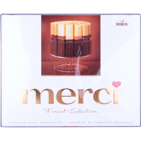 Набор шоколадных конфет MERCI из темного шоколада вес 250г Storck ГЕРМАНИЯ