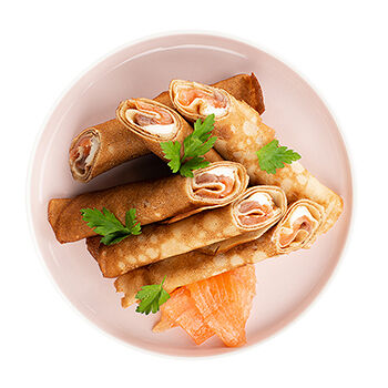 Блинчики с сёмгой и творожным сыром Уже Готово, 3 половинки в наборе