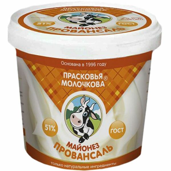 Майонез Прасковья Молочкова Провансаль 51%, 900г