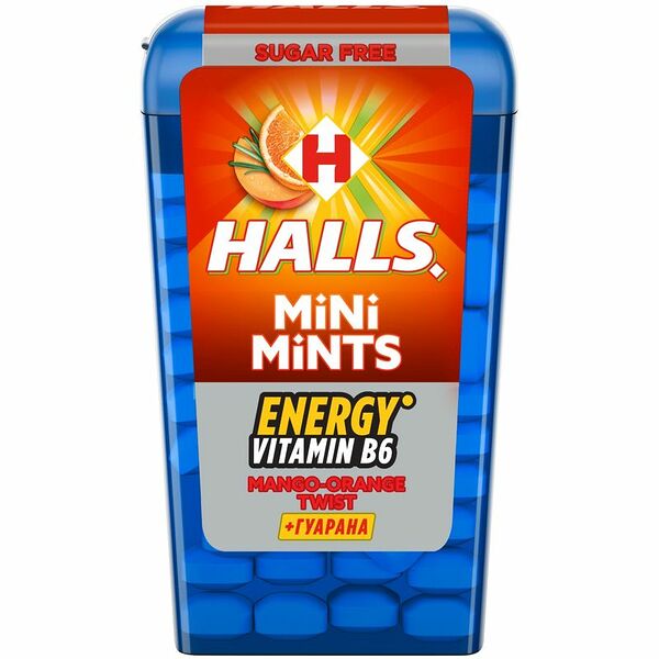 Конфеты Halls Mini Mints Mango-Orange Twist манго-апельсин, 12.5г