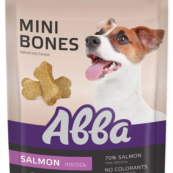Лакомство для собак беззерновые мини-косточки с лососем