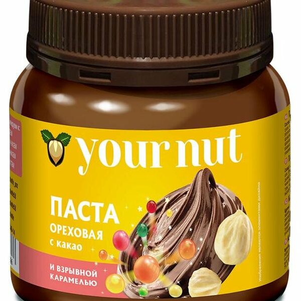 Паста ореховая Your nut с какао и взрывной карамелью