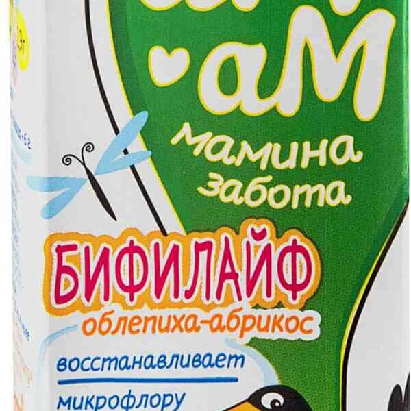 Бифилайф детский Ам-Ам Мамина забота облепиха-абрикос, 12+ месяцев 2,5%