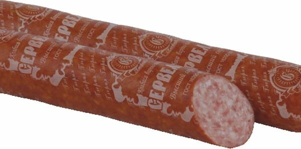 Колбаса Глория Сервелат варено-копченый 