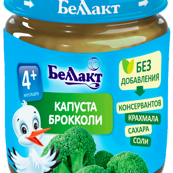Пюре м/р из капусты брокколи вес 100г ДП Беллакт