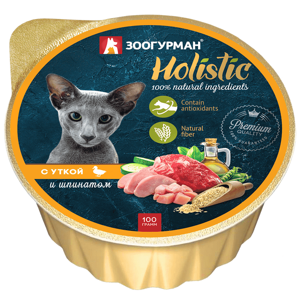 Корм для кошек Зоогурман С уткой и шпинатом