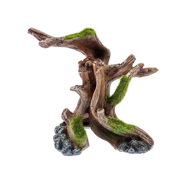 Декор для аквариума, ствол дерева 15x7x15см