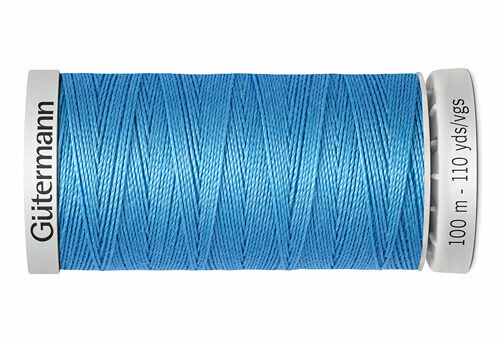 724033 Нить Extra Strong M 782 суперкрепкая, 100м, 100% п/э Gutermann(197 лазурно-голубой)
