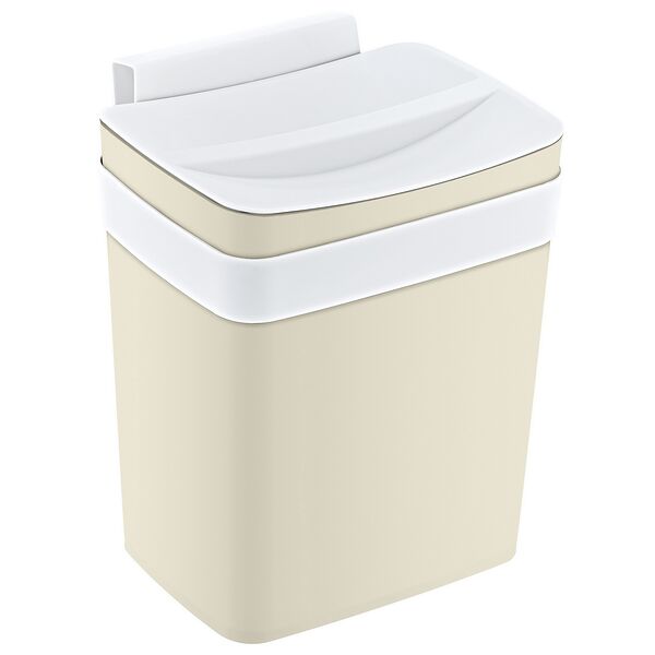 Контейнер для мусора Turan Soft Latte подвесной с крышкой, 8.5 л, бежевый