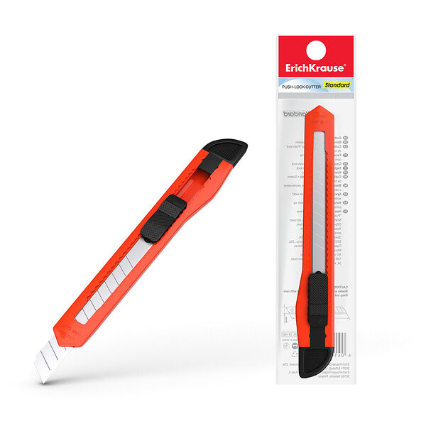 Нож канцелярский STANDARD 9 мм   19146