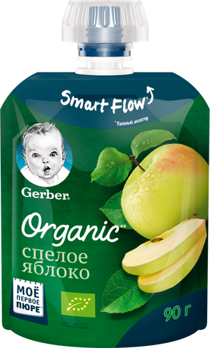 

Пюре Gerber Organic спелое яблоко, с 4 месяцев, 90г