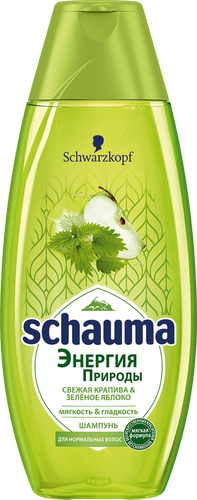 

Шампунь Schauma Энергия Природы свежая крапива и зелёное яблоко 400 мл