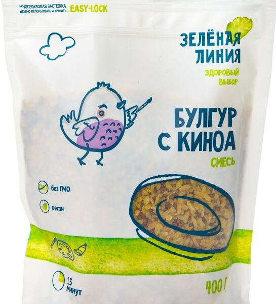 Смесь Зеленая линия Булгур с киноа 400г