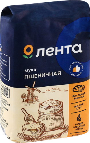 

Мука пшеничная ЛЕНТА высший сорт