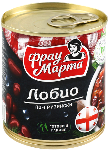 

Фасоль Фрау Марта красная лобио, по-грузински 310 г